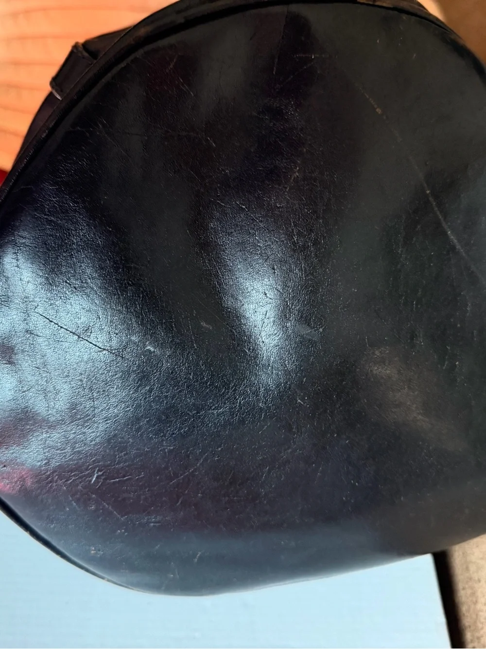 Black Leather Bucket Bag, backpack Men or women…dark brown and black